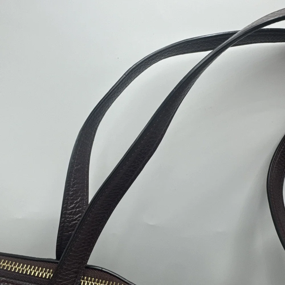 Coach Taylor Pebbled Leather Tote Bag Purse Brown-See‎ Photos 10Hx11W